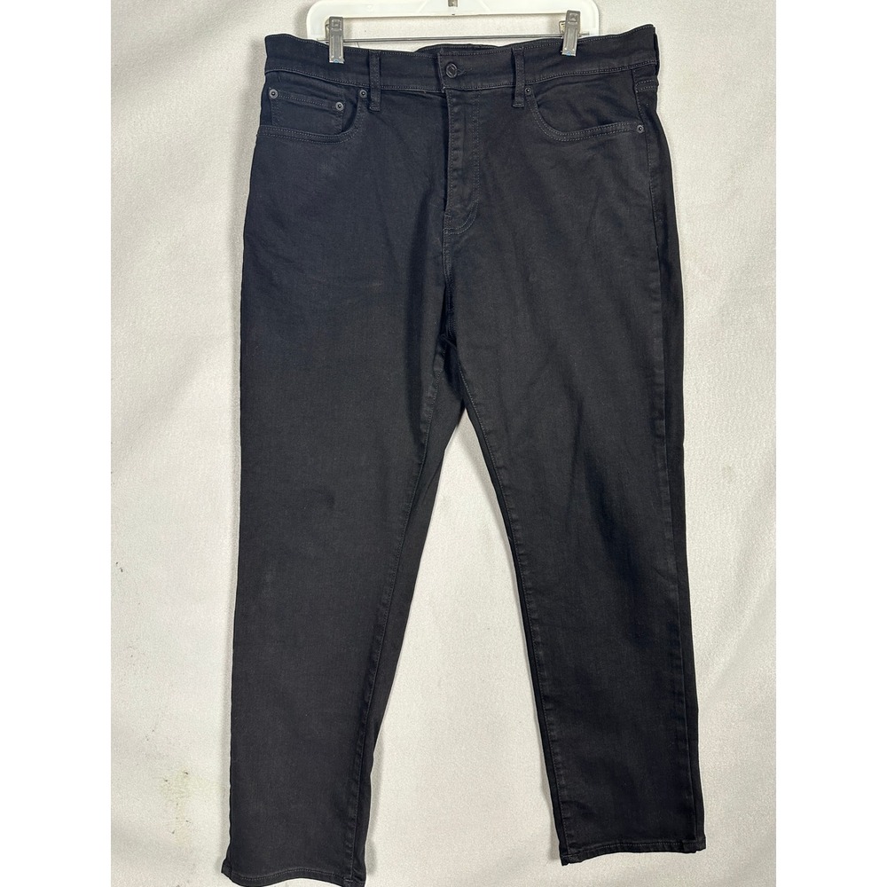 Lucky Brand 410 Jeans Men 36X30 Athletic Straight Kolbus Black Stretch Denim EUC